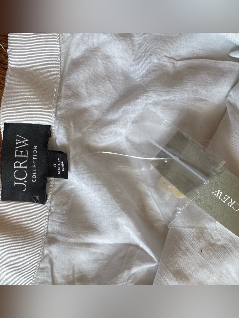 J.Crew Shell- Embellished Linen White Skirt NWT - Picture 3 of 10